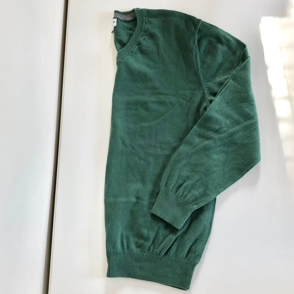 Old Navy 100% Cotton V-Neck Solid Green Men’s Sweater XL